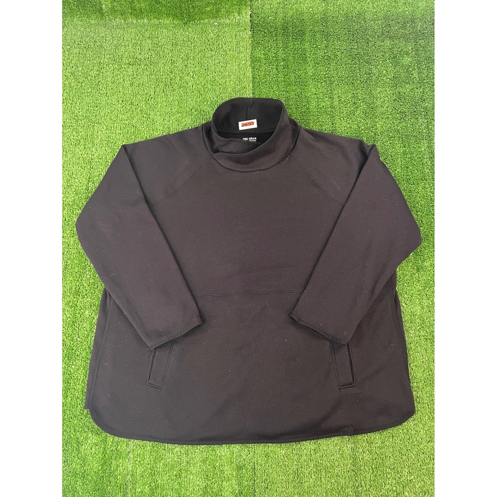 Tek Gear On-the-Go Black Fleece Mock Neck Pullover Sweatshirt Womens 2X